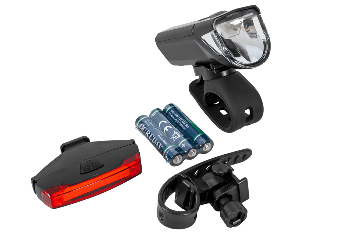 Set di luci per bicicletta a batteria PROFEX 92618 Super Vision (anteriore e posteriore)