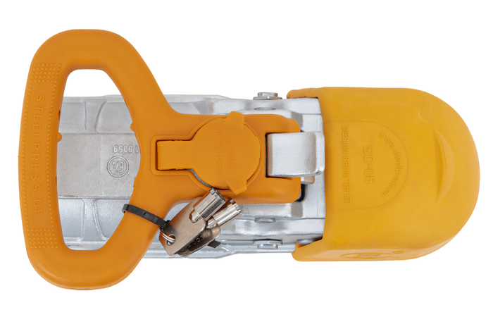 Gancio a sfera STEELPRESS BC-3500E-00-02+SD per rimorchio da 3500 kg con barra di traino in ghisa da 60,5 mm