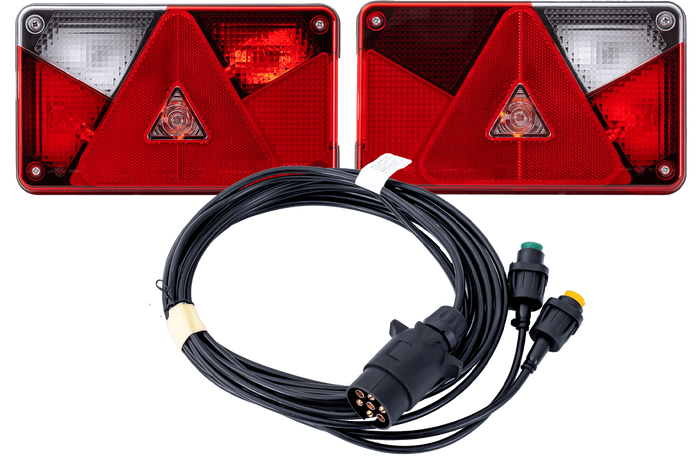 Luci posteriori ASPÖCK MULTIPOINT V + cablaggio MANTES 4,1m 7 PIN