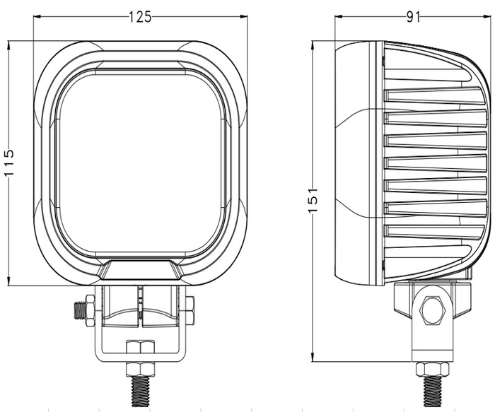 Lampada da lavoro con riflettore TT Technology TT.13390 9x LED 7200 Lm quadrata