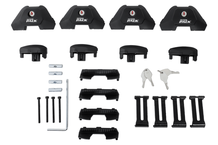 Barre portatutto Inter Pack Virgo IR 120 (G2) con binari integrati (nero)