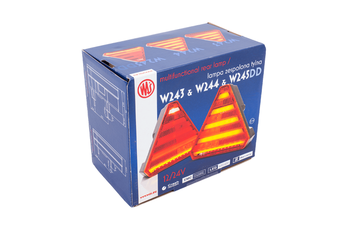 WAŚ W245 Fanale posteriore a LED 6 funzioni universale