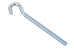 Gancio da cantiere DROMET HZ M8x140 con estremità aperta (piegata)