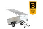 RIMORCHIO LEGGERO CON COPERCHIO SOVRASPONDE E RUOTINO GARDEN TRAILER 264 KIPP 