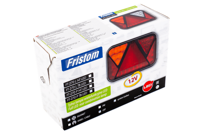 Fanale posteriore FRISTOM FT-270 LED CANBUS 6 funzioni destro