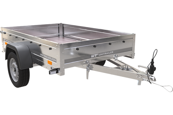 Rimorchio leggero senza freni 200x125 cm Unitrailer Garden Trailer 201 kipp