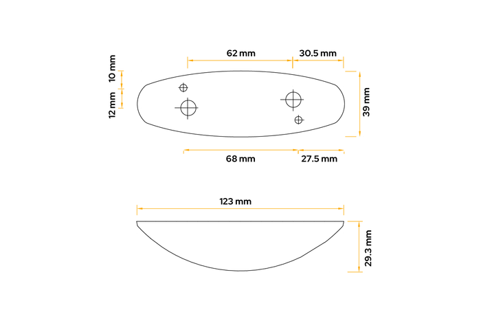 Lampada di segnalazione universale ASPÖCK FLEXIPOINT II in alloggiamento nero