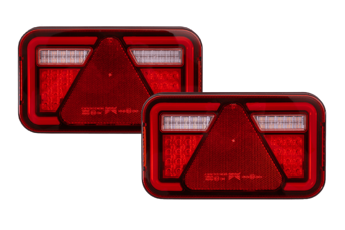 Luci posteriori a LED ASPÖCK MULTILED IV con attacco a baionetta a 5 pin e 7 funzioni (sinistra + destra).