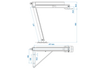 ProPlus 361510 supporto angolare estensibile lato anteriore destro/posteriore sinistro del rimorchio 600 kg 460 mm