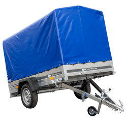 RIMORCHIO GARDEN TRAILER 230 KIPP CON RUOTA DI APPOGGIO, CENTINA H-1100 e TELO BLU