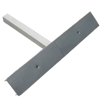 Supporto laterale piatto UNITRAILER, lunghezza 59 cm, altezza 40 cm, per rimorchio per barca, GRIGIO