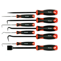 Set di ganci YATO YT-08426 con manico, 8 ganci e raschietto per guarnizioni.