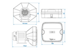 Luci posteriori a LED ProPlus a 13 pin, 4 funzioni sinistra + destra, magnetiche, Bluetooth