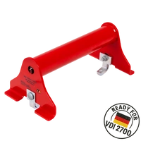Blocca ruota per carro attrezzi PRAMAR Radstopper VDI 2700 rosso - regolabile, universale