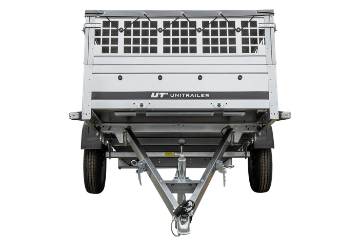 RIMORCHIO LEGGERO GARDEN TRAILER 264 KIPP CON RUOTINO SOVRASPONDE IN RETE E TELO PIATTO GRIGIO