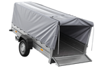 RIMORCHIO CARRELLO LEGGERO 750 KG + RUOTINO + CENTINA CON TELO GRIGIO UNITRAILER GARDEN TRAILER 264 KIPP