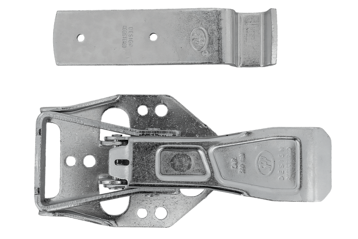 Gancio laterale con elemento di fissaggio STEELPRESS ZB-04C+Z-01A per la chiusura laterale completa del rimorchio