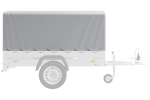 Copertura telaio h-800 UNITTRAILER telone per rimorchio 200x106 cm GARDEN 200 KIPP
