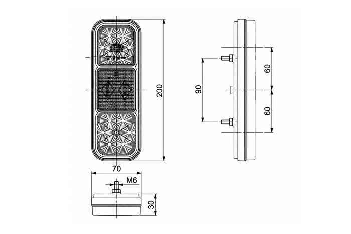 Fanale posteriore a LED universale HORPOL LZD2831 con 4 funzioni