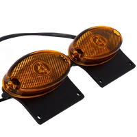 Set di due luci di posizione a LED ASPÖCK FLATPOINT II, ​​arancioni, universali, con staffa