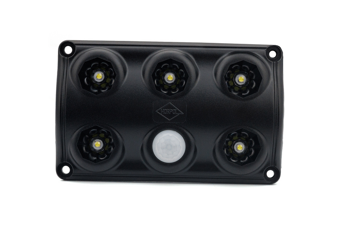 Lampada interna per auto a LED HORPOL LWD2156/CZ da 900 lm, nera, con sensore di movimento.