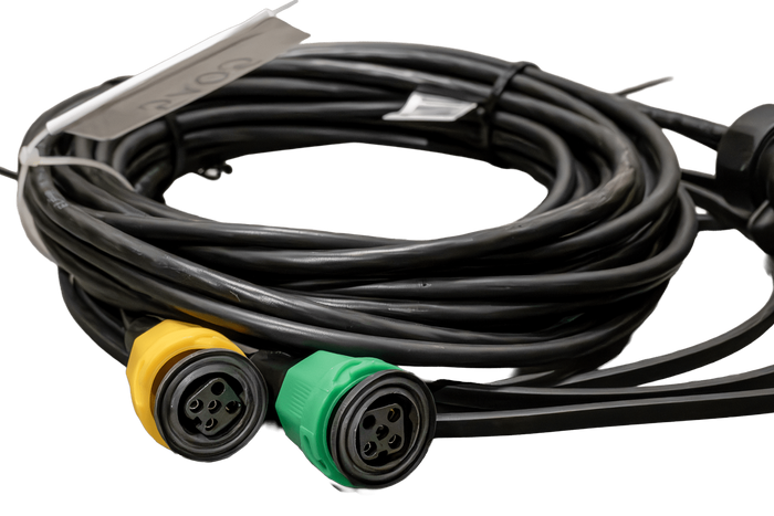 PRESA MANTES cablaggio elettrico per rimorchio per installazione 4,7 m 7 PIN connettore a baionetta 2x 5 PIN + 2x 2 PIN