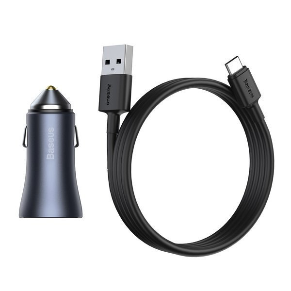 BASEUS Golden Pro 2xUSB 40W Caricabatterie per auto + cavo USB
