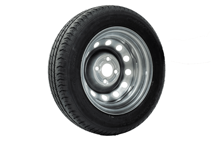Set di due ruote per rimorchi UNITRAILER / TEMARED / CRESCI / ELLEBI / NOVATECNO LINGLONG TIRES 155/70 R13 75N UNITRAILER RIMS 4Jx13" 4x100 ET:30