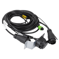 Impianto elettrico MANTES, cablaggio per rimorchio barca, 11,67 m, spina a 13 pin, 2 baionette a 5 pin