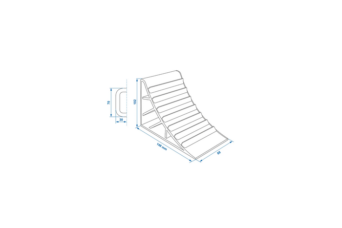 Set di due cunei per ruote ProPlus 341347 h:102mm 4000kg