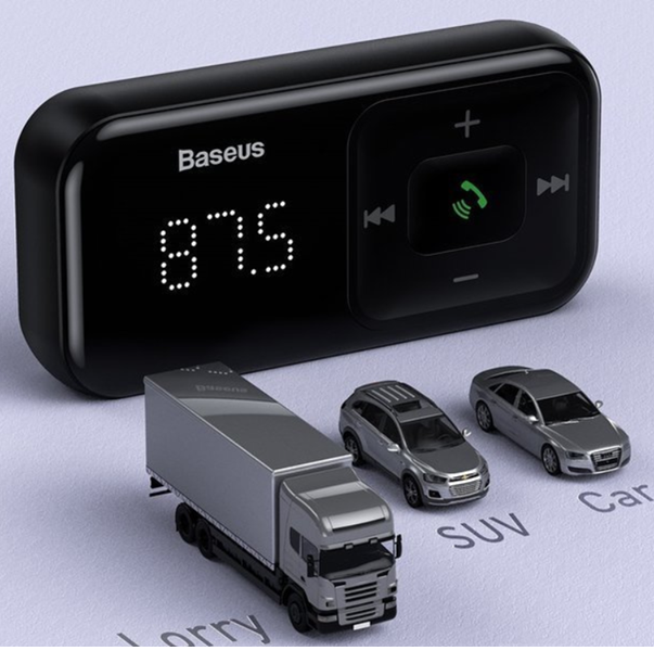 Trasmettitore FM BASEUS T tipo S-16 bluetooth 5.0 MP3 + caricabatteria da auto 2x USB