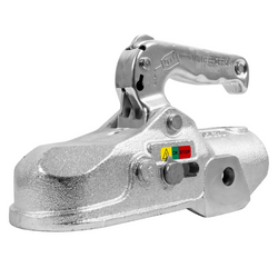 Gancio di traino WINTERHOFF WW 350-RB-K1414 per rimorchio da 3500 kg con timone in tubo da 50 mm, in ghisa.