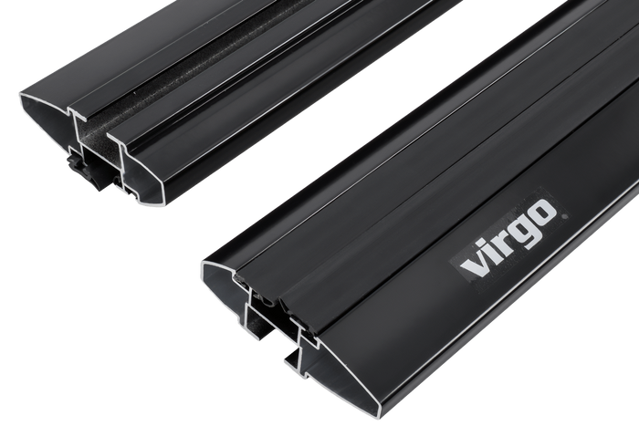 Barre portatutto Inter Pack Virgo IR 135 (G2) con binari integrati (nero)