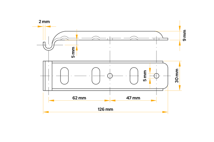 Supporto per gancio laterale WINTERHOFF BVG 10-A per gancio laterale del rimorchio