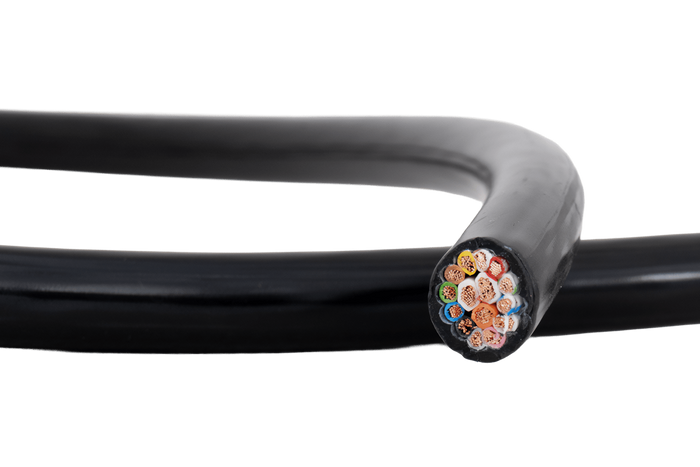 Cavo elettrico a quindici conduttori HYBSZ QLY-S 12x1,5+3x2,5 - 1 m