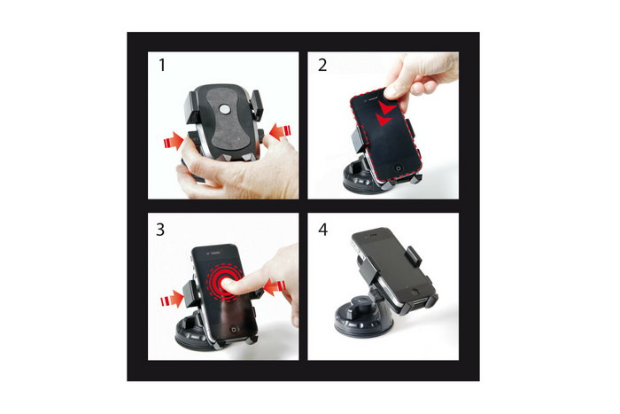 Supporto per telefono Easy-Lock LAMP con attacco a ventosa