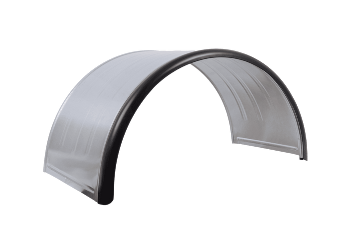Parafango doppio per rimorchio 17,5-19,5" DOMAR DK7140 passaruota 1000/500mm in metallo con bordo in gomma