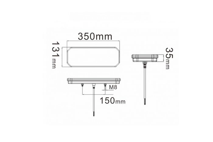 Fanale posteriore a LED TruckLED L1950 con 6 funzioni, lato destro
