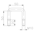 Morsetto quadro WINTERHOFF ZBF 20-PO tipo C M10 50/50