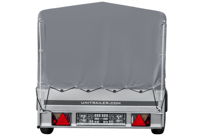 RIMORCHIO CARRELLO LEGGERO 750 KG + RUOTINO + CENTINA CON TELO GRIGIO UNITRAILER GARDEN TRAILER 264 KIPP