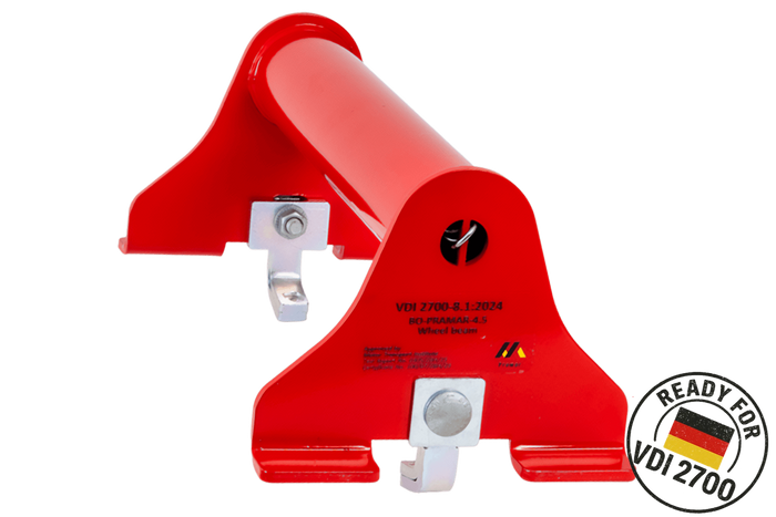 Blocca ruota per carro attrezzi PRAMAR Radstopper VDI 2700 rosso - regolabile, universale