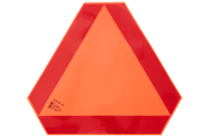 Adesivo riflettente HERMON, triangolo di emergenza a movimento lento, 300x120mm