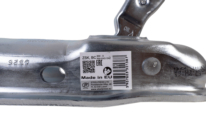 Gancio di traino a sfera STEELPRESS ZSK-1700D per rimorchio da 1700 kg con timone tubolare da 50 mm