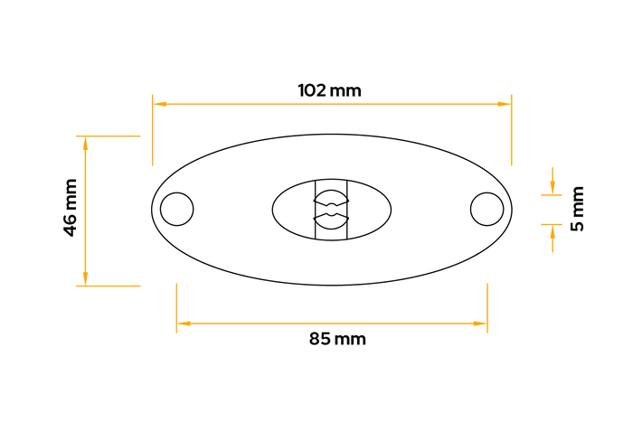 Luce di posizione a LED ASPÖCK FLATPOINT II, ​​arancione, universale