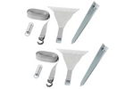 Set di due cinghie antivento ProPlus 361729 fissate a una guida per tendalino da 2x4,8 m.