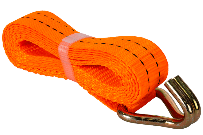 Set di quattro cinghie di trasporto UNITRAILER arancioni da 3 m/35 mm/2 t con tenditore