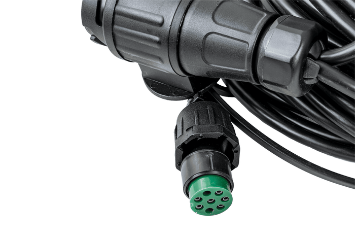 Impianto elettrico MANTES, cablaggio per carro attrezzi, 12 m, spina a 13 poli, 2 baionette a 8 poli