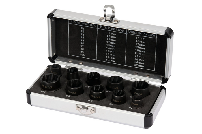 Estrattori per viti YATO YT-06031 9-19mm 10 pezzi.