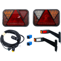 Set luci: luci posteriori a LED FRISTOM FT-270 + luci di posizione a LED FRISTOM FT-145 + cablaggio MANTES 4,5 m 7PIN