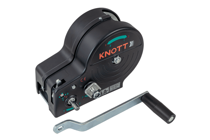 Verricello manuale per rimorchio KNOTT 6X0017.311 900kg con cinghia